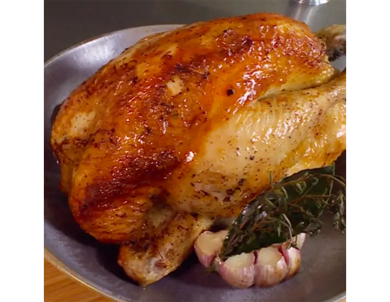 un poulet rôti